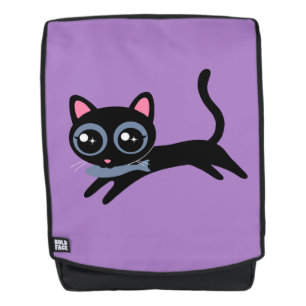 Süße kleine Katze mit Fisch-Geschenk für Mädchen Rucksack