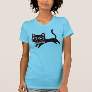 Süße kleine Katze mit Fisch T-Shirt