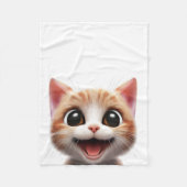 Süße kleine Katze, süßes Kätzchen, Kätzchen, Ginge Fleecedecke (Vorderseite)