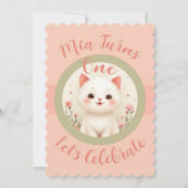 Süße kleine Katzenkatze Einladung (Vorderseite)