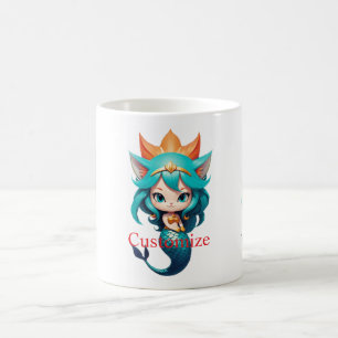 Süße kleine Katzenmeerjungfrau Thunder_Cove Kaffeetasse