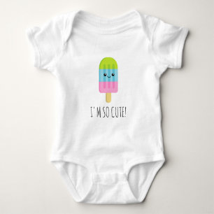 Süße kleine Kawaii-Eiscreme-Zeichnung Baby Strampler