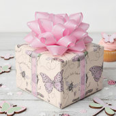süße kleine Kritter Delikate Rosa & Creme Geschenkpapier