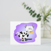 Süsse kleine Kuh Postkarte (Stehend Vorderseite)