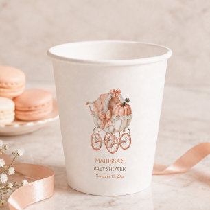 Süße kleine Kürbis-Fall-Baby-Party Pappbecher