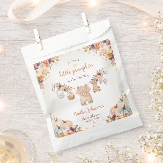 Süße kleine Kürbis Herbst-Baby-Party Geschenktütchen (Ausgeschnitten)