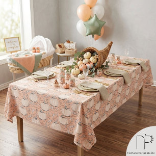 Süße kleine Kürbis-Pastell-Halloween-Tischdecke Tischdecke
