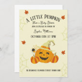 Süsse kleine Kürbisduschkarte Einladung (Vorne/Hinten)