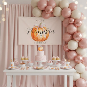 Süße kleine Kürbismädchen-Baby-Party Banner