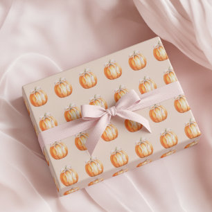 Süße kleine Kürbismädchen-Baby-Party Geschenkpapier
