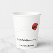 Süße kleine Ladybug-Babydusche Pappbecher (Rückseite)