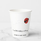 Süße kleine Ladybug-Babydusche Pappbecher (Vorderseite)