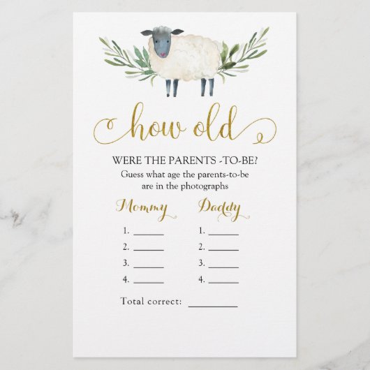 Süße kleine Lammgärten wie alte Eltern (Vorderseite)