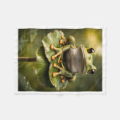 Süße kleine Laubfroschdecke Fleecedecke (Vorderseite (Horizontal))