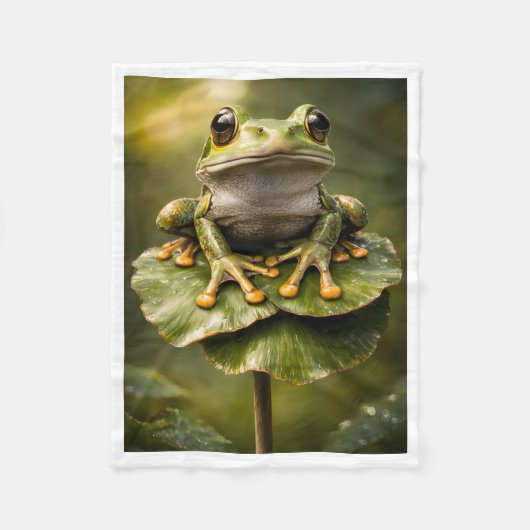 Süße kleine Laubfroschdecke Fleecedecke (Vorderseite)