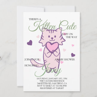 Süße kleine Mädchen-Baby-Party Einladung