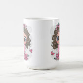 Süße kleine Mädchen Fotoshop gezeichnet Tasse (Mittel)