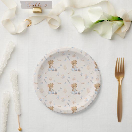 Süße kleine Maus Baby Shower Papierplatte Pappteller (Hochzeit)