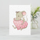 Süße kleine Maus Dankeskarte (Stehend Vorderseite)