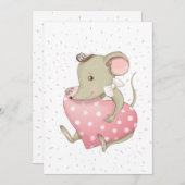 Süße kleine Maus Dankeskarte (Vorne/Hinten)