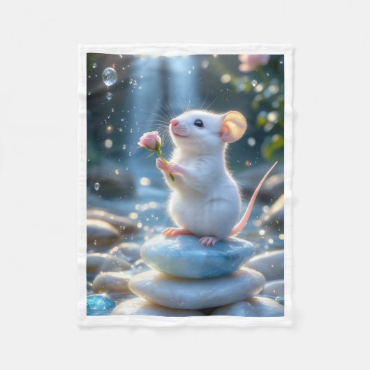 Süße kleine Maus Sherpa-Decke Fleecedecke (Vorderseite)