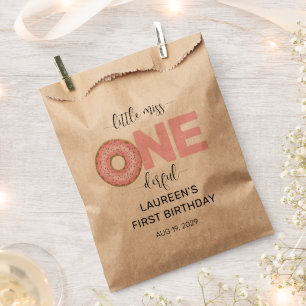 Süße kleine Miss 1. Geburtstag Rosa Geschenktütchen