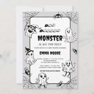 Süße kleine Monster-Baby-Party-Illustration Einladung