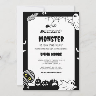Süße kleine Monster-Baby-Party-Illustration Einladung
