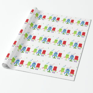 Süße kleine Monster Geschenkpapier