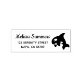 Süße kleine Orca-Wal-Rücksendeadresse Gummistempel (Prägung)