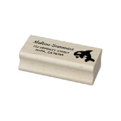 Süße kleine Orca-Wal-Rücksendeadresse Gummistempel (Stempel)