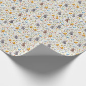 Süße kleine Oster-Elemente - Hasen, Eier, Küken Geschenkpapier (Ecke)