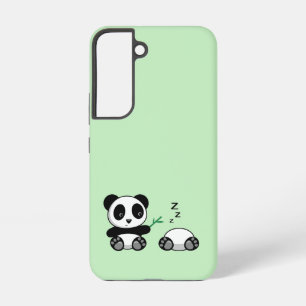 Süße kleine Pandas auf Grün Samsung Galaxy Hülle