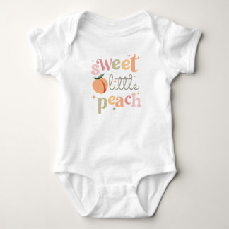 Süße kleine Peach, Lustiges Peach-Thema Baby Strampler
