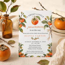 Süße kleine Persimmon Herbst-Baby-Party
