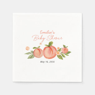 Süße kleine Pfirsich-Baby-Party Personalisiert Serviette