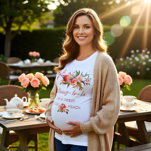 Süße kleine Pfirsich-Mami T-Shirt