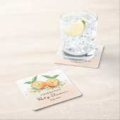 Süße kleine Pfirsiche Es sind Zwillinge Rechteckiger Pappuntersetzer (Vor Ort)