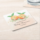 Süße kleine Pfirsiche Es sind Zwillinge Rechteckiger Pappuntersetzer (angewinkelt)