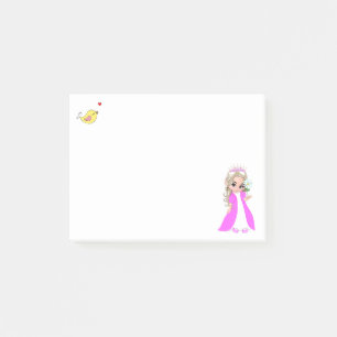 Süße kleine Prinzessin & Vögelchen Post-it Notizen