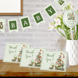 Süße kleine Raupe Baby Shower  Dankeskarte