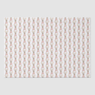 Süße kleine rosa Schleife Baby Shower Mädchen Hase Seidenpapier