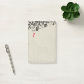 Süße kleine rote Herzen Blumen-Design Post-it Klebezettel (Büro)