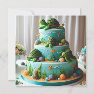 SÜSSE KLEINE SCHILDPATENTORTE ZUM GEBURTSTAG KARTE