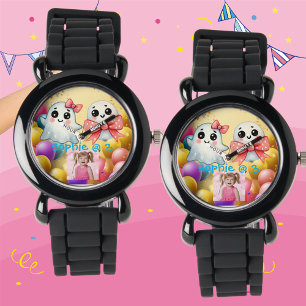 Süße kleine Schleifen-Geist Halloween-Geburtstagsf Armbanduhr