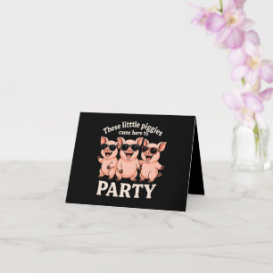 Süße kleine Schweinchen-Party-Geburtstagskarte Karte