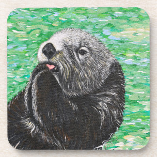 Süße kleine Seeotter-Malerei Getränkeuntersetzer