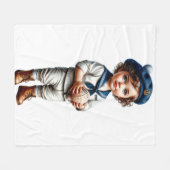 Süße kleine Segler-Babydecke Fleecedecke (Vorderseite (Horizontal))