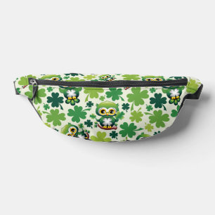 Süße kleine St. Patrick Cartoon-Eule Bauchtasche