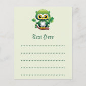 Süße kleine St. Patrick Cartoon-Eule Flyer (Hinten)